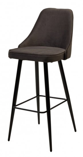 Барный стул NEPAL-BAR ГРАФИТ #14, велюр/ черный каркас (H=78cm) М-City в Первоуральске - pervouralsk.mebel24.online | фото 4