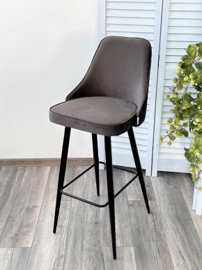 Барный стул NEPAL-BAR ГРАФИТ #14, велюр/ черный каркас (H=78cm) М-City в Первоуральске - pervouralsk.mebel24.online | фото 5