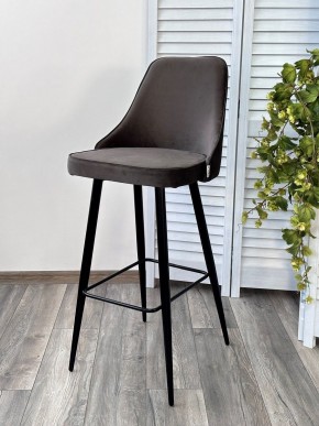 Барный стул NEPAL-BAR ГРАФИТ #14, велюр/ черный каркас (H=78cm) М-City в Первоуральске - pervouralsk.mebel24.online | фото 6