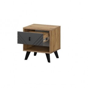 БАЙКАЛ Тумба прикроватная (Графит/Дуб золотой) в Первоуральске - pervouralsk.mebel24.online | фото 2