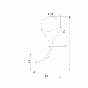 Бра Eurosvet Calyx 60168/1 латунь в Первоуральске - pervouralsk.mebel24.online | фото 3
