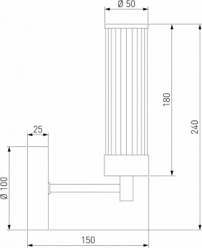 Бра Eurosvet Oriens 60166/1 латунь в Первоуральске - pervouralsk.mebel24.online | фото 2
