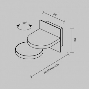 Бра Maytoni Flap MOD354WL-L12B3K в Первоуральске - pervouralsk.mebel24.online | фото 5