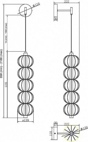 Бра Maytoni Golden Cage MOD216WL-L10G3K в Первоуральске - pervouralsk.mebel24.online | фото 2