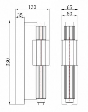 Бра Maytoni Verticale MOD308WL-L9CG3K в Первоуральске - pervouralsk.mebel24.online | фото 3