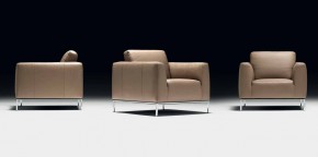 CAPRERA Armchair (P279.010.L30) КРЕСЛО, кожа 3094 сер.беж. цв. в Первоуральске - pervouralsk.mebel24.online | фото
