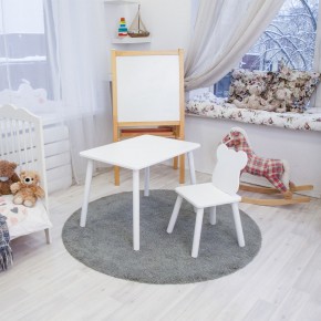 Детский комплект стол и стул «Мишка» Rolti Baby (белый/белый, массив березы/мдф) в Первоуральске - pervouralsk.mebel24.online | фото 2