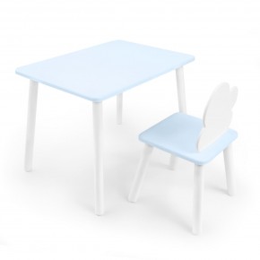 Детский комплект стол и стул «Облачко» Rolti Baby  (голубая столешница/голубое сиденье/белые ножки) в Первоуральске - pervouralsk.mebel24.online | фото