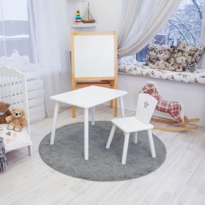 Детский комплект стол и стул «Звезда» Rolti Baby (белый/белый, массив березы/мдф) в Первоуральске - pervouralsk.mebel24.online | фото 2