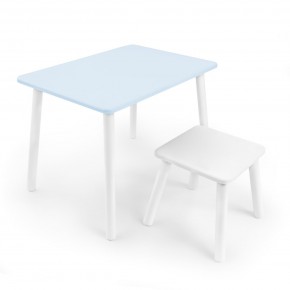 Детский комплект стол и табурет Rolti Baby (голубая столешница/белое сиденье/белые ножки) в Первоуральске - pervouralsk.mebel24.online | фото