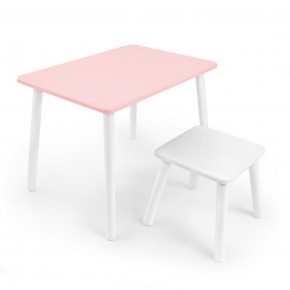 Детский комплект стол и табурет Rolti Baby (розовая столешница/белое сиденье/белые ножки) в Первоуральске - pervouralsk.mebel24.online | фото 1