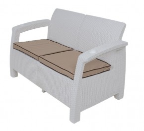 Диван Yalta Premium Sofa 2 Set (Ялта) белый (+подушки под спину) в Первоуральске - pervouralsk.mebel24.online | фото 1