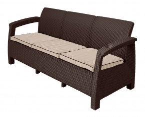 Диван Yalta Premium Sofa 3 Set (Ялта) шоколадный (+подушки под спину) в Первоуральске - pervouralsk.mebel24.online | фото