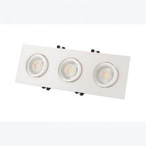 DK3023-WH Встраиваемый светильник, IP 20, 10 Вт, GU5.3, LED, белый, пластик в Первоуральске - pervouralsk.mebel24.online | фото 3