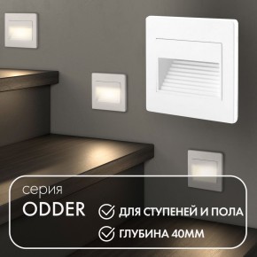 DK3050-WH Светильник встраиваемый в стену, IP 20, LED 3000, 1 Вт, белый, пластик в Первоуральске - pervouralsk.mebel24.online | фото 5