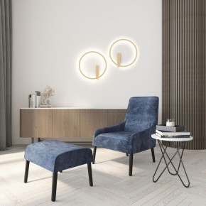 DK5035-SG Бра ROUND со светодиодом, IP20, 24W, 3000/4000/6500K, матовое золото, алюминий в Первоуральске - pervouralsk.mebel24.online | фото