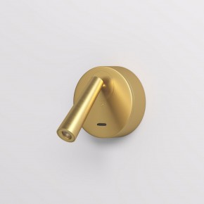DK5072-SB Бра SHINE WALL со светодиодом, D104*H68, IP20, 3000К, 3W, RA?90, сатинированная латунь, алюминий в Первоуральске - pervouralsk.mebel24.online | фото 2
