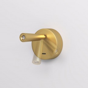 DK5072-SB Бра SHINE WALL со светодиодом, D104*H68, IP20, 3000К, 3W, RA?90, сатинированная латунь, алюминий в Первоуральске - pervouralsk.mebel24.online | фото 3