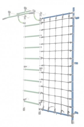 Дополнительная стойка к пристенному ДСК Pastel с сеткой для лазания, цв. голубой в Первоуральске - pervouralsk.mebel24.online | фото