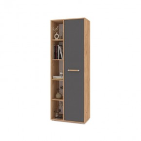 ФЛОРИДА Ф12 Шкаф-стеллаж (дуб золотой/графит) в Первоуральске - pervouralsk.mebel24.online | фото