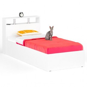 Камелия Кровать 0900, цвет белый, ШхГхВ 93,5х217х78,2 см., сп.м. 900х2000 мм., без матраса, основание есть в Первоуральске - pervouralsk.mebel24.online | фото 1
