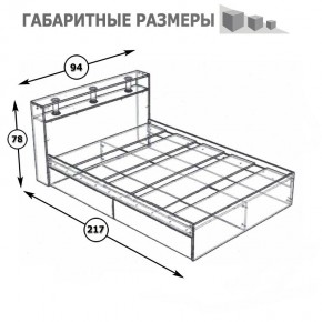 Камелия Кровать 0900, цвет венге/дуб лоредо, ШхГхВ 93,5х217х78,2 см., сп.м. 900х2000 мм., без матраса, основание есть в Первоуральске - pervouralsk.mebel24.online | фото 4