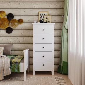 Комод 05 Кантри белый с пятью ящиками в Первоуральске - pervouralsk.mebel24.online | фото 4