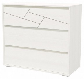 АДЕЛИНА Комод с тремя ящиками (белый рамух) в Первоуральске - pervouralsk.mebel24.online | фото