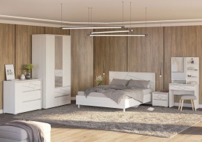 АДЕЛИНА Комод с тремя ящиками (белый рамух) в Первоуральске - pervouralsk.mebel24.online | фото 3