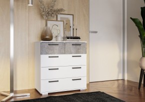 Комод Стандарт-5 NEW (белый/цемент светлый) в Первоуральске - pervouralsk.mebel24.online | фото 3