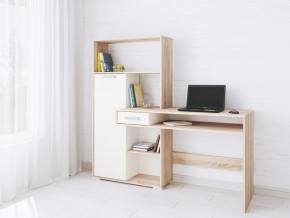 Компьютерный стол Квартет-8 дуб сонома/белый в Первоуральске - pervouralsk.mebel24.online | фото