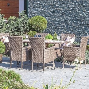 Комплект плетеной мебели AFM-195-6Pcs Beige (6+1) в Первоуральске - pervouralsk.mebel24.online | фото 1