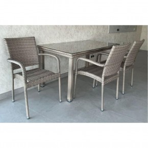 Комплект плетеной мебели T256C/Y376C-W85 Latte (4+1) + подушки на стульях в Первоуральске - pervouralsk.mebel24.online | фото 2