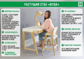 Комплект растущий стол и стул с чехлом 38 попугаев «Вуди» (Белый, Белый, Клетка) в Первоуральске - pervouralsk.mebel24.online | фото