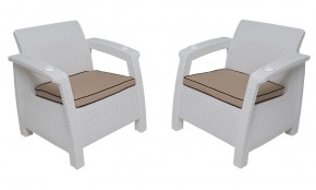 Комплект уличной мебели Yalta Premium Terrace Set (Ялта) белый (+подушки под спину) в Первоуральске - pervouralsk.mebel24.online | фото 4