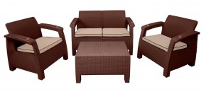 Комплект уличной мебели Yalta Premium Terrace Set (Ялта) шоколадый (+подушки под спину) в Первоуральске - pervouralsk.mebel24.online | фото