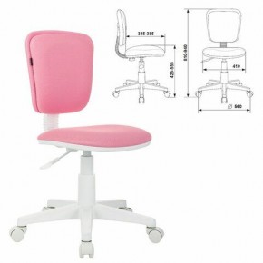 Кресло детское BRABIX "Joy MG-204W", без подлокотников, пластик белый, ткань TW, розовое, 533011 в Первоуральске - pervouralsk.mebel24.online | фото 1