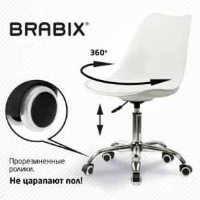 Кресло стул BRABIX "Eames MG-310 CH", хром, пластик белый, экокожа белая, 532923 в Первоуральске - pervouralsk.mebel24.online | фото 7