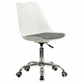 Кресло стул BRABIX "Eames MG-310 CH", хром, пластик белый, ткань серая, 532924 в Первоуральске - pervouralsk.mebel24.online | фото 2