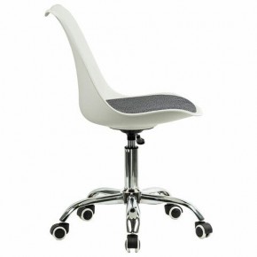 Кресло стул BRABIX "Eames MG-310 CH", хром, пластик белый, ткань серая, 532924 в Первоуральске - pervouralsk.mebel24.online | фото 3