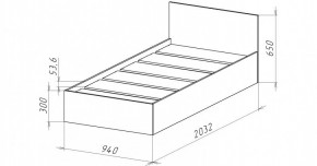 НИЦЦА-13 Кровать 900 с настилом ЛДСП (НЦ.13) в Первоуральске - pervouralsk.mebel24.online | фото 3