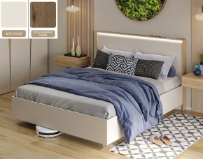 Кровать (Бело-серый U775 ST9/Дуб Галифакс Табак) 1600 в Первоуральске - pervouralsk.mebel24.online | фото