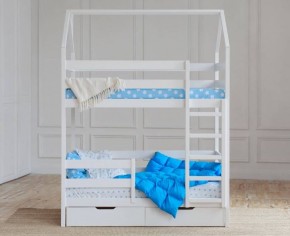Кровать-домик двухъярусная 80*190 Белый в Первоуральске - pervouralsk.mebel24.online | фото 5
