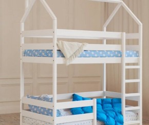 Кровать-домик двухъярусная 80*190 Белый в Первоуральске - pervouralsk.mebel24.online | фото 6