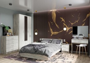 Кровать Гармония КР-602 1400 Дуб крафт серый/Дуб крафт белый в Первоуральске - pervouralsk.mebel24.online | фото 2