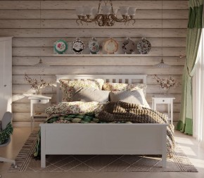 Кровать Кантри двухспальная 180х200, массив сосны, цвет белый в Первоуральске - pervouralsk.mebel24.online | фото 4