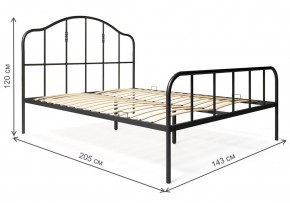 Кровать Милена 140х200 черная в Первоуральске - pervouralsk.mebel24.online | фото
