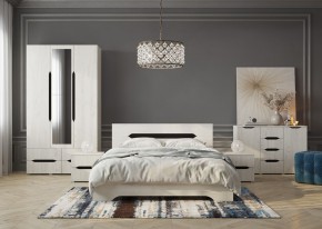 Кровать Вега 1,4 + основание (Крафт белый - Венге) в Первоуральске - pervouralsk.mebel24.online | фото 3