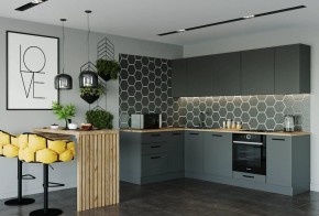 Кухня угловая Антрацит 2600х1600 (Стол. 38мм) в Первоуральске - pervouralsk.mebel24.online | фото 1