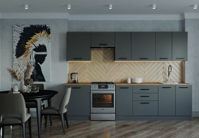 Кухонный гарнитур Антрацит 3000 (Стол. 38мм) в Первоуральске - pervouralsk.mebel24.online | фото